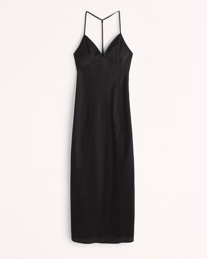 Satin Midi Dress | Abercrombie & Fitch (US)