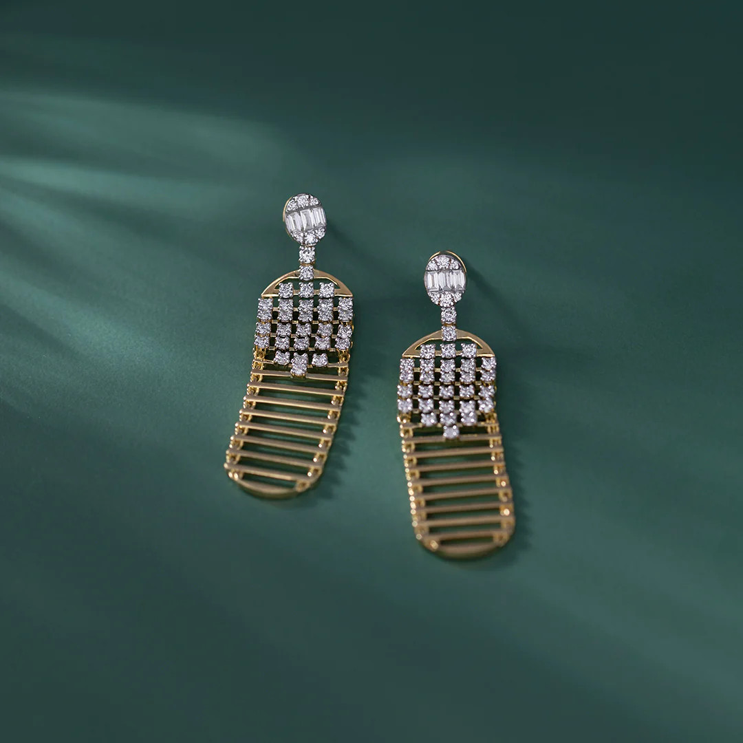 Statement Sparkle Dangle Earrings|14K Gold Vermeil Lab Grown Diamond|HYOU | Hyou Fine Jewelry