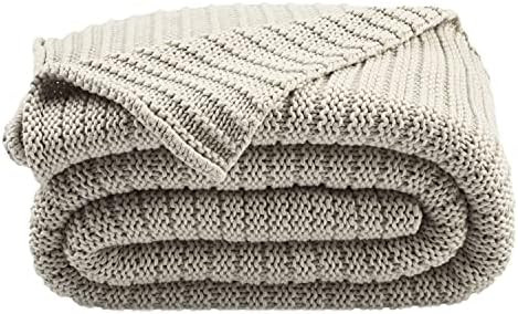 Safavieh Bella Gigi Knit Throw Blanket, Palewisper | Amazon (US)