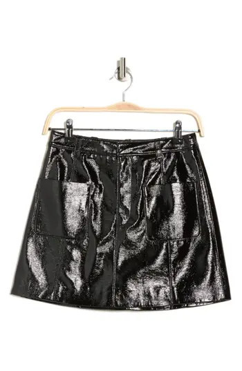 Cinq à Sept Tade Faux Leather Miniskirt in Black at Nordstrom Rack, Size 6 | Nordstrom Rack