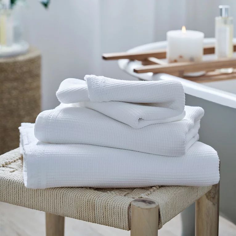 Spa Cloud Waffle Towels | The White Company (UK)