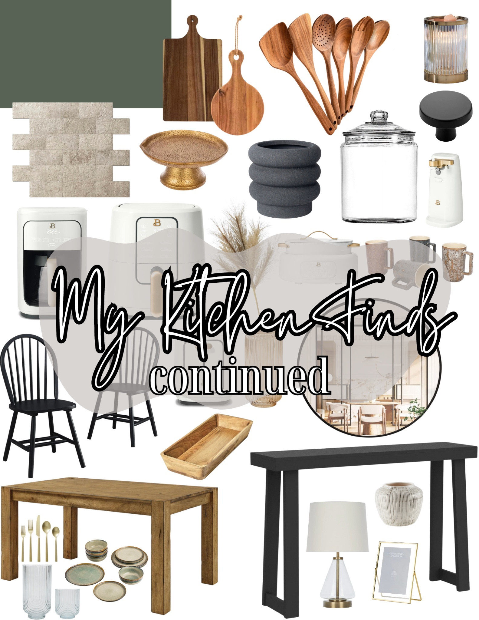 CONTINUED- New kitchen finds that bring style and function to the heart of the home! 🖤 Whether it's sleek cookware, modern chairs, or rustic decor, these pieces have got me inspired to cook up something special. ✨ #MyKitchenStyle #HomeInspo #KitchenGoals #ModernFarmhouse #KitchenEssentials #LTKFinds

Comment SHOP below to receive a DM with the link to shop this post on my LTK ⬇ https://liketk.it/4S9gs #ltkhome #ltkhome #ltksalealert #ltkfindsunder50

#LTKFindsUnder50 #LTKHome #LTKSaleAlert