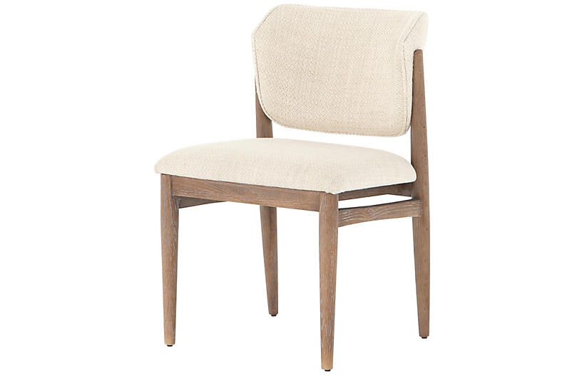 Emery Dining Chair, Taupe Performance | One Kings Lane