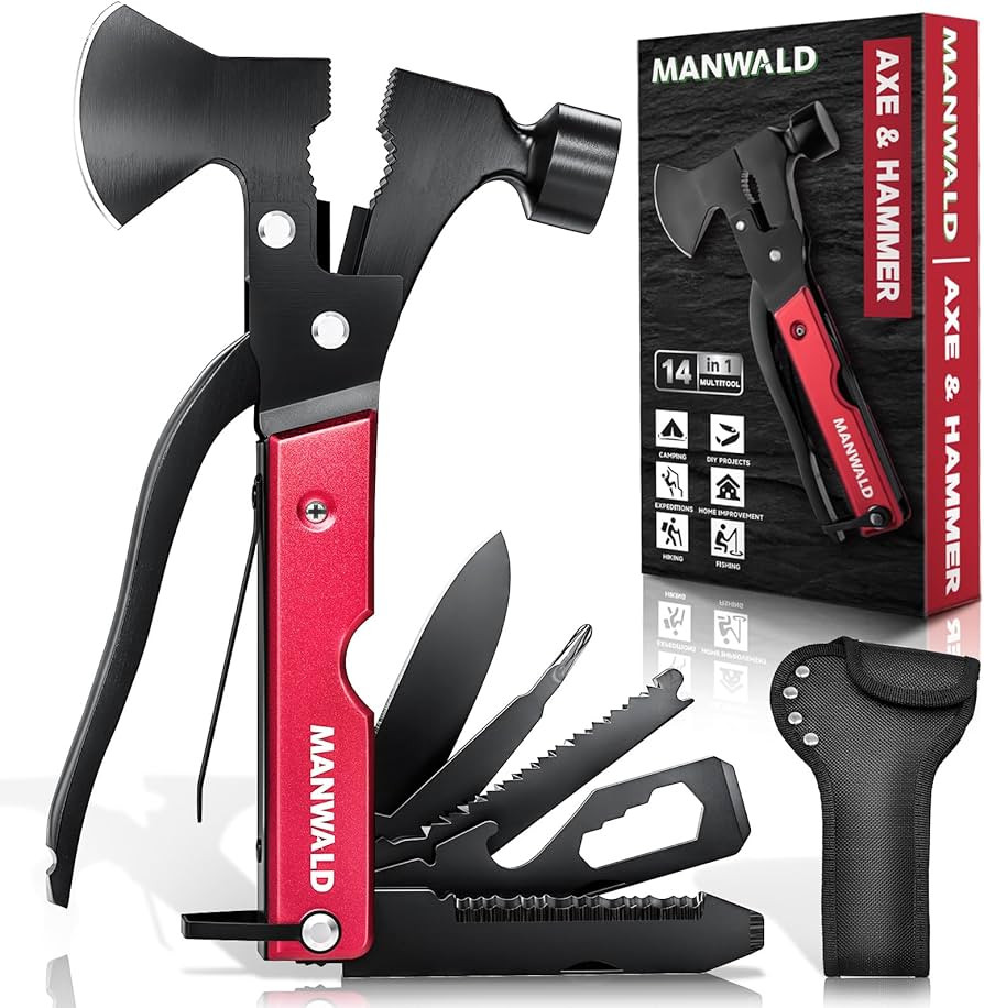 15 in 1 Multitool Axe Hatchet, Christmas Stocking Stuffers for Men Adults, Camping Accessories Su... | Amazon (US)