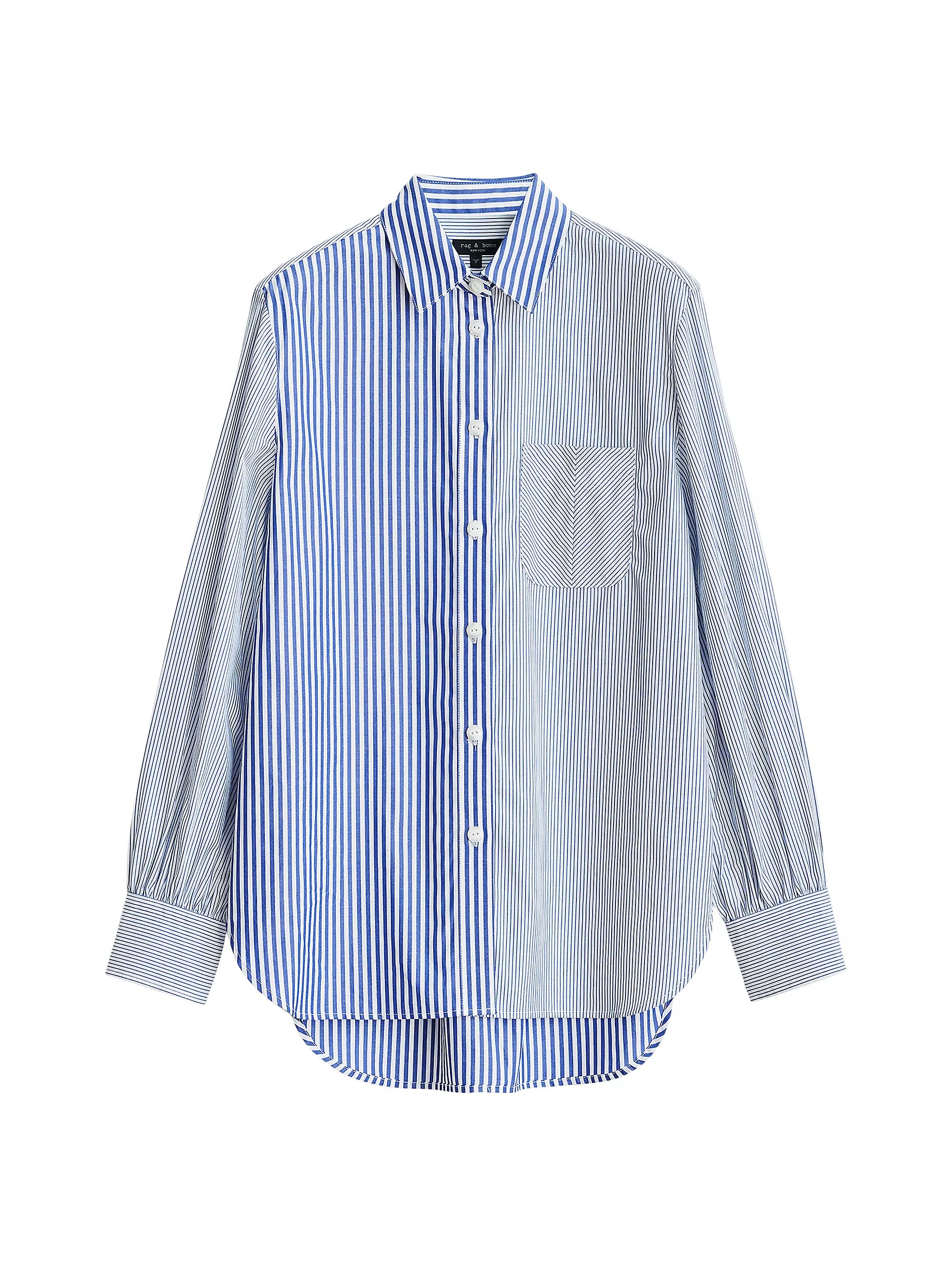 Maxine Multi-Striped Cotton Shirt | Saks Fifth Avenue
