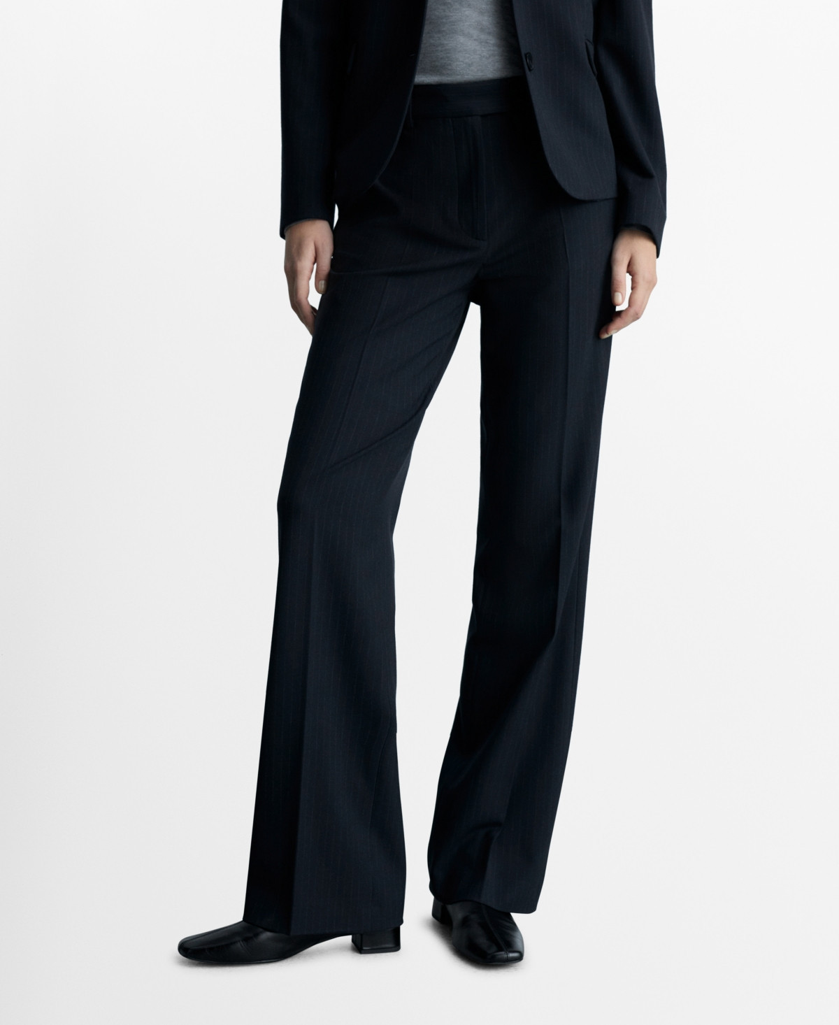 Mango Women's Pinstripe Suit Pants - Dark Navy | Macy's