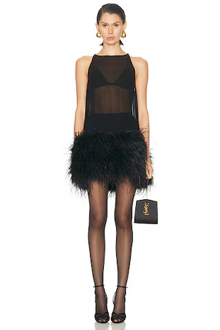 Kendall Feather Mini Dress | FWRD 