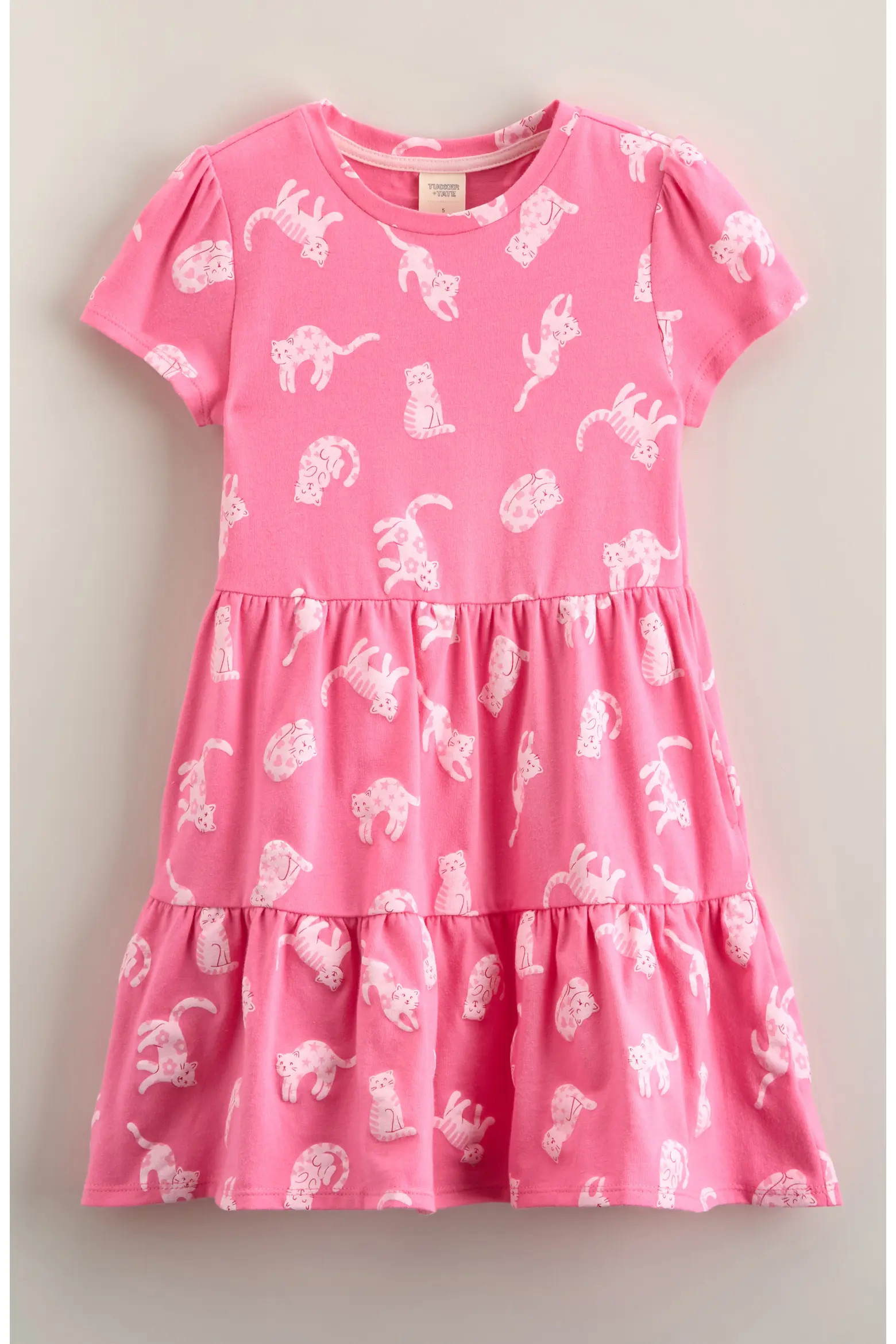 Tucker + Tate Kids' Short Sleeve Tiered Dress (Women) | Nordstrom | Nordstrom
