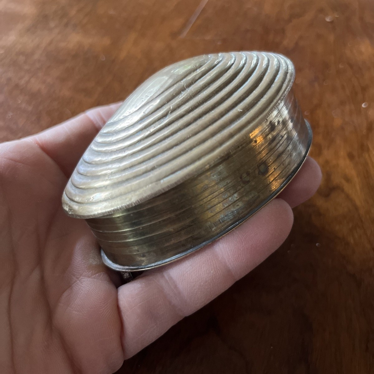 Vintage Gold Clam Shell Box / Brass / Bronze | eBay US