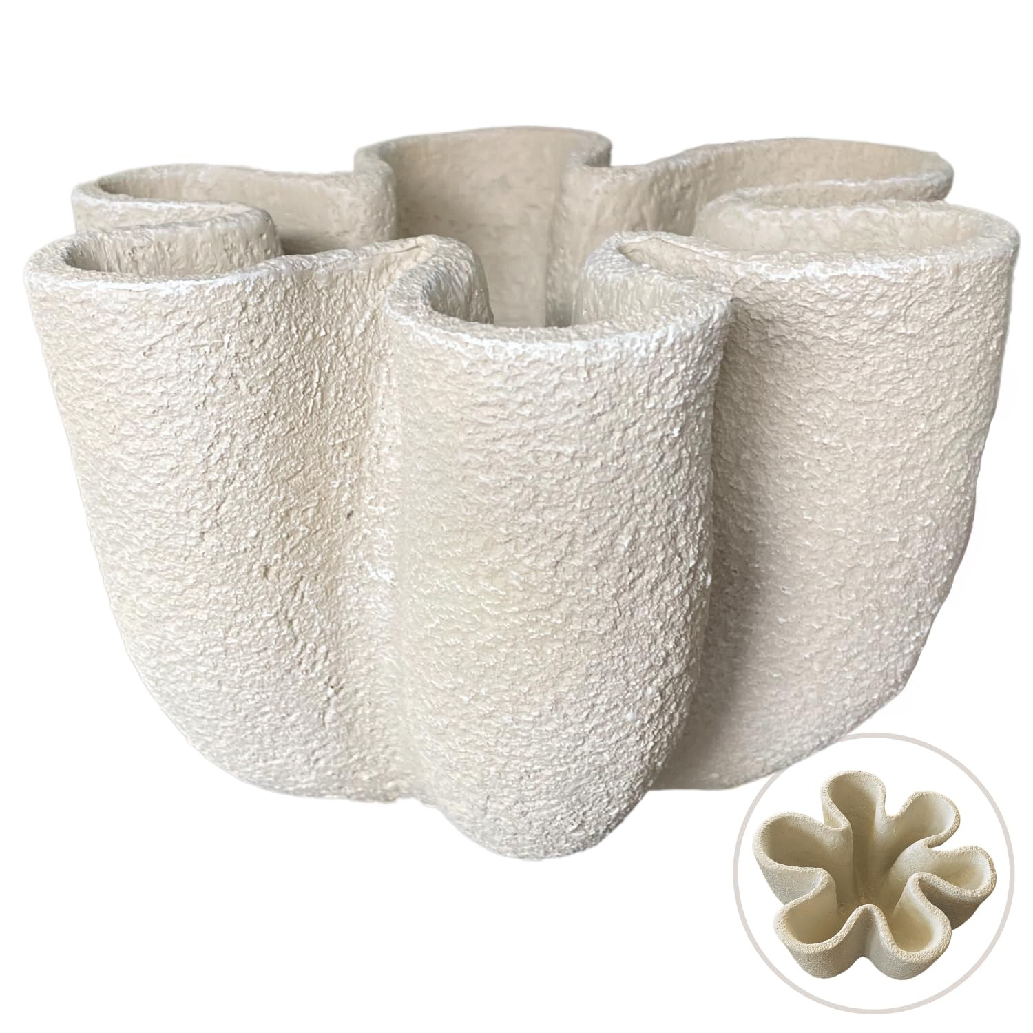 Decorative Bowl for Home Decor Bookshelf Decor Nico Curvy Fluted Vase Scallop Bowl Catch all bowl... | Amazon (US)