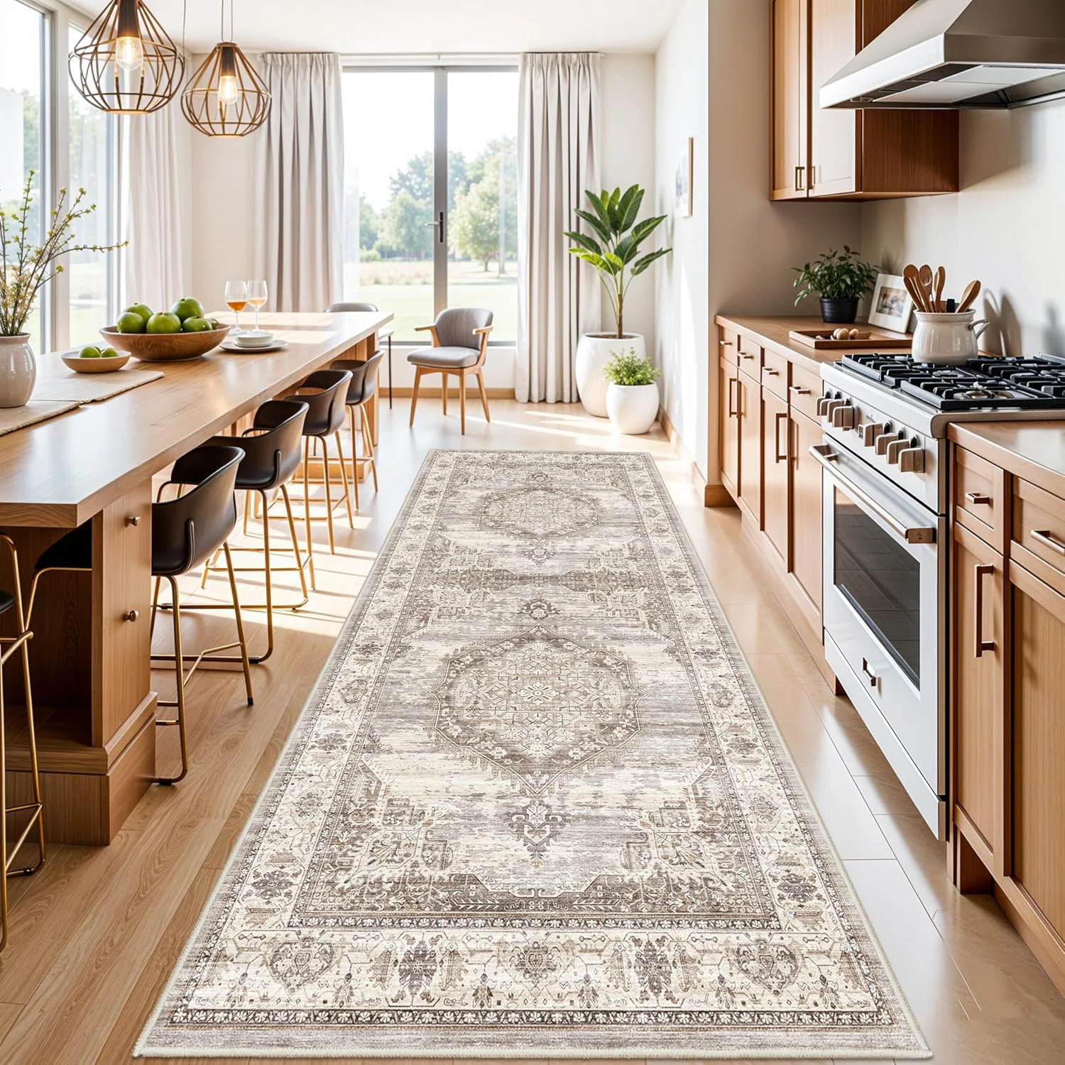 Wide Hallway Runner Rug: Vintage Washable Soft Rugs for Living Room Bedroom Water Resistant Carpet with Non-Slip Backing for Entry Kitchen Dining Room | Wayfair North America