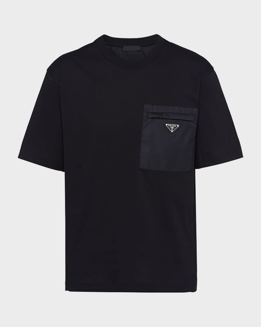 Prada Men's Jersey Logo Pocket T-Shirt | Neiman Marcus
