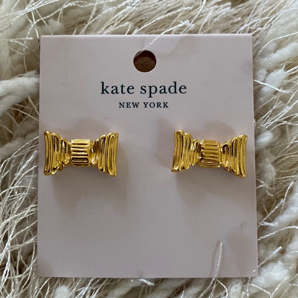 kate spade gold bow earrings All Wrapped Up🎀♠️ | Poshmark