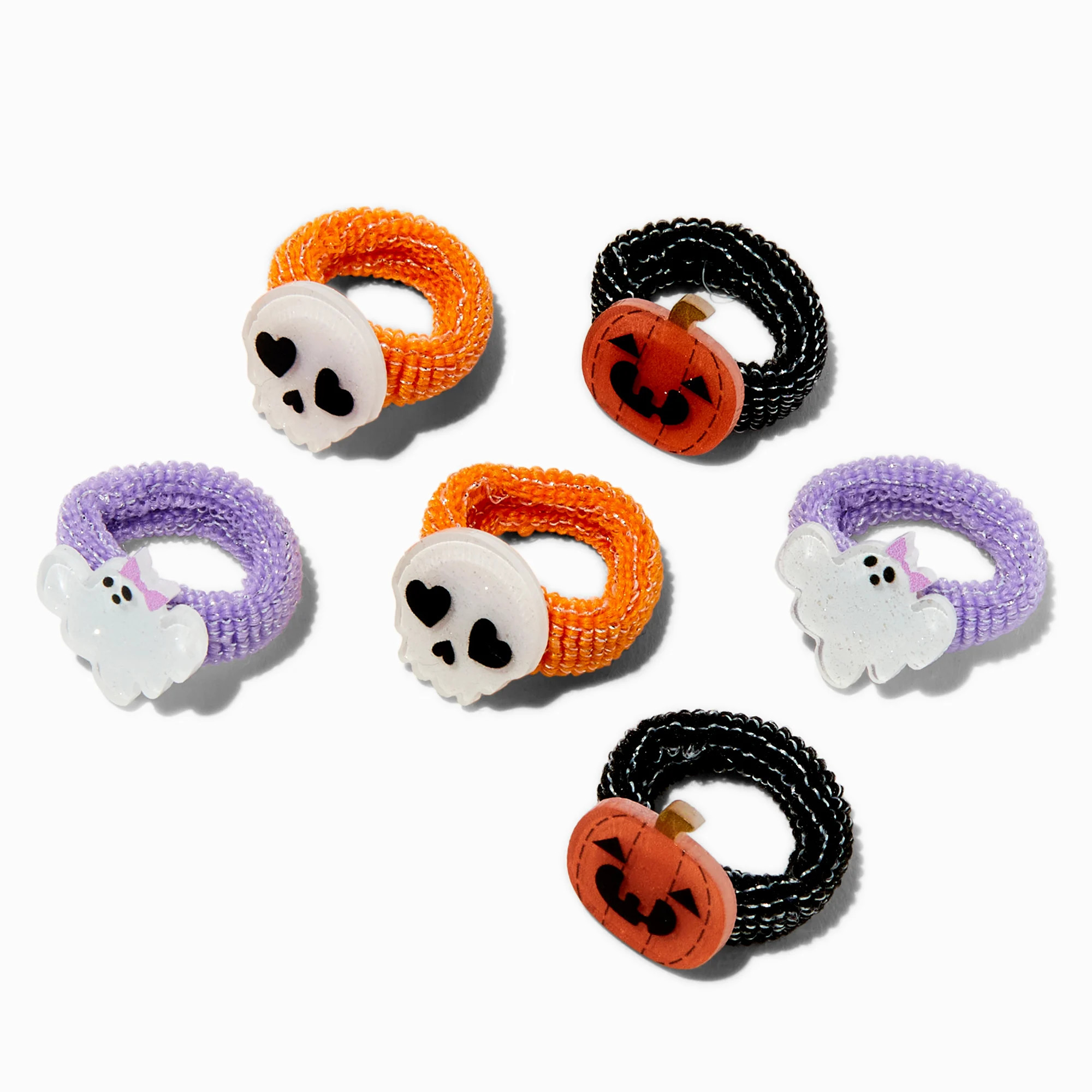 Halloween Icons Rolled Hair Ties - 6 Pack | Claire's (UK)
