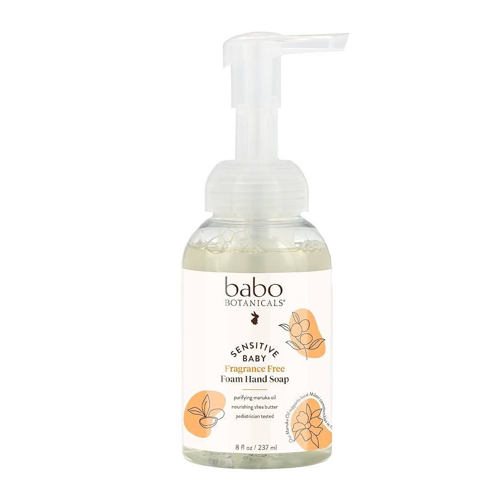 Babo Botanicals Sensitive Baby Fragrance-Free Foaming Hand Soap - Self-foaming - Manuka Oil, Shea... | Amazon (US)