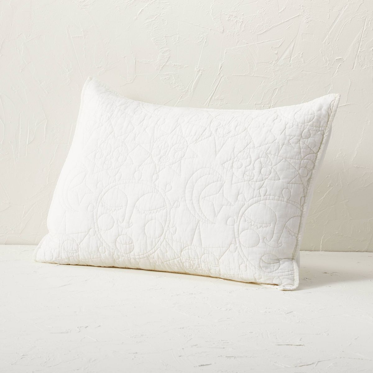 Standard Early Rising Sun Quilt Pillow Sham Cream - Opalhouse™ designed with Jungalow™ | Target
