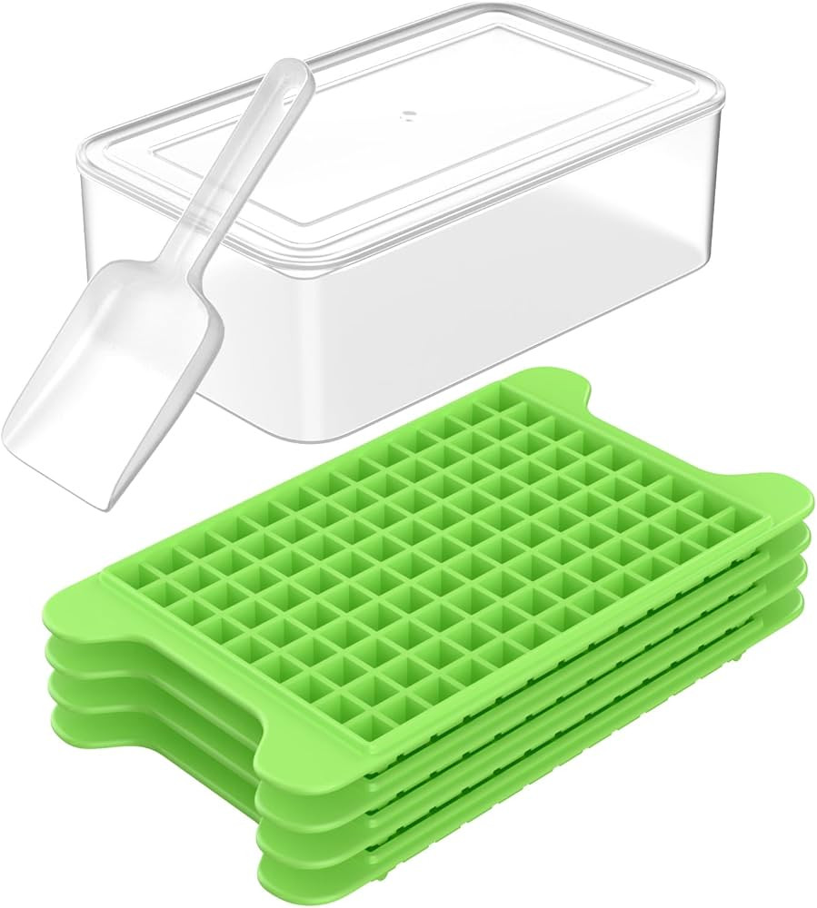 Mini Ice Cube Tray for Freezer: FDDBI Small Ice Trays for Freezer with Bin - 117×4PCS Easy Relea... | Amazon (US)