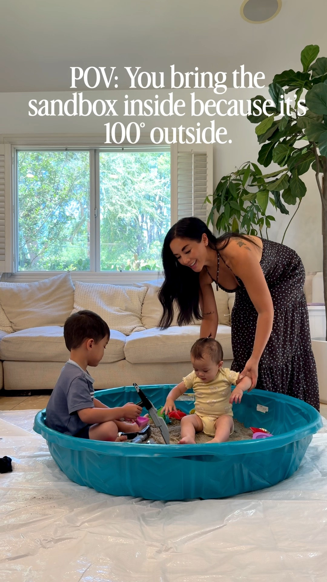 Easy indoor sandbox. I used 50lbs of sand for this pool size

#LTKBaby #LTKKids #LTKmomlife
