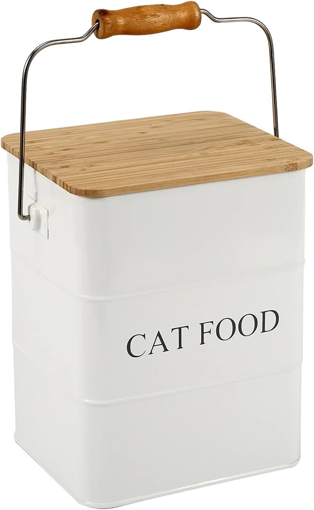 Cat Food storage container Cat Treats Jar,5~6 lb Metal food treats tin for Cat, pet snacks Canist... | Amazon (US)