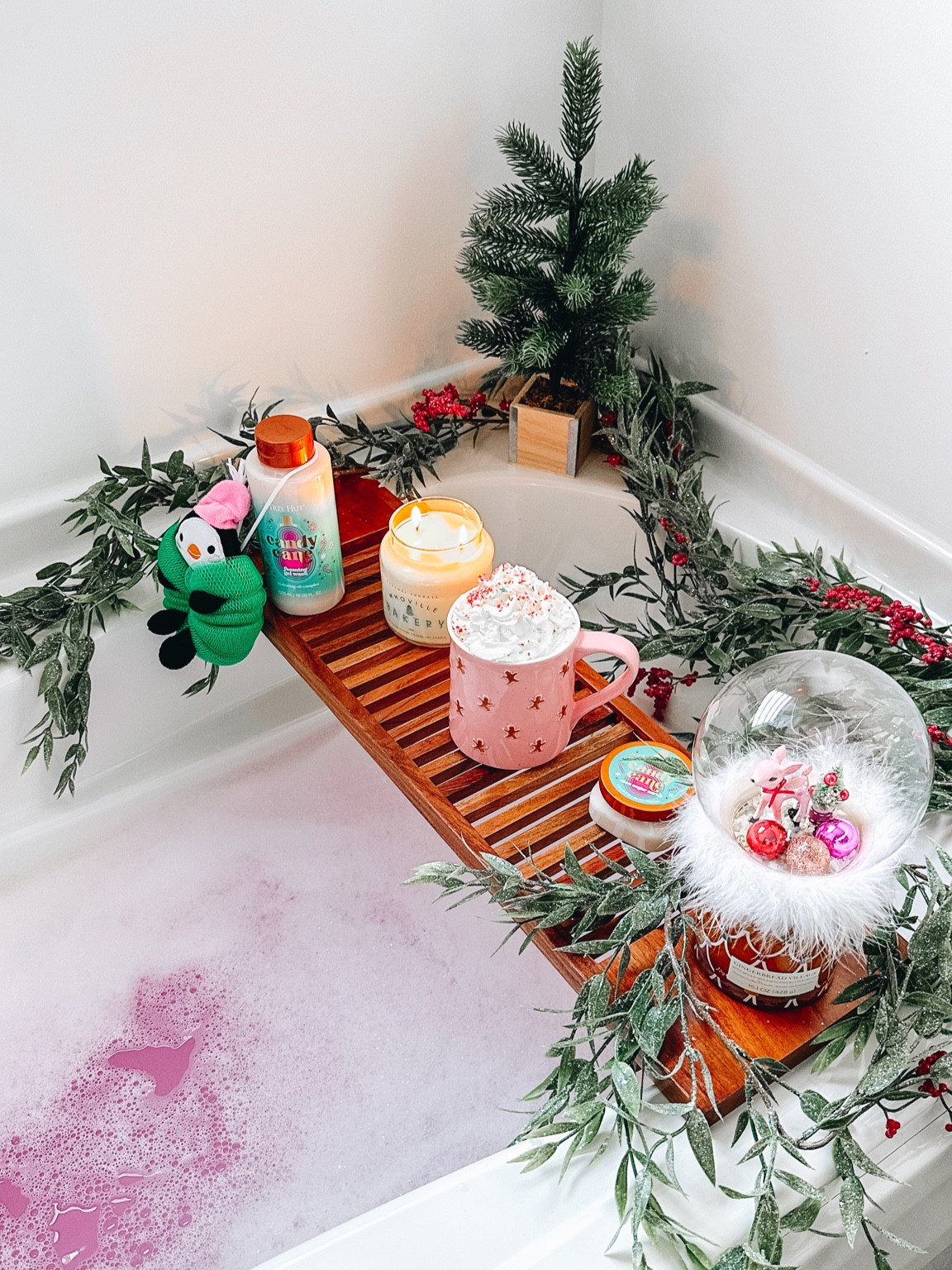 Christmas bath. Christmas shower gel. Christmas body wash. Candycane body wash. Candy cane soap. Christmas loofahs. Christmas bath products. Christmas bathroom.

#LTKSeasonal #LTKhome #LTKHoliday