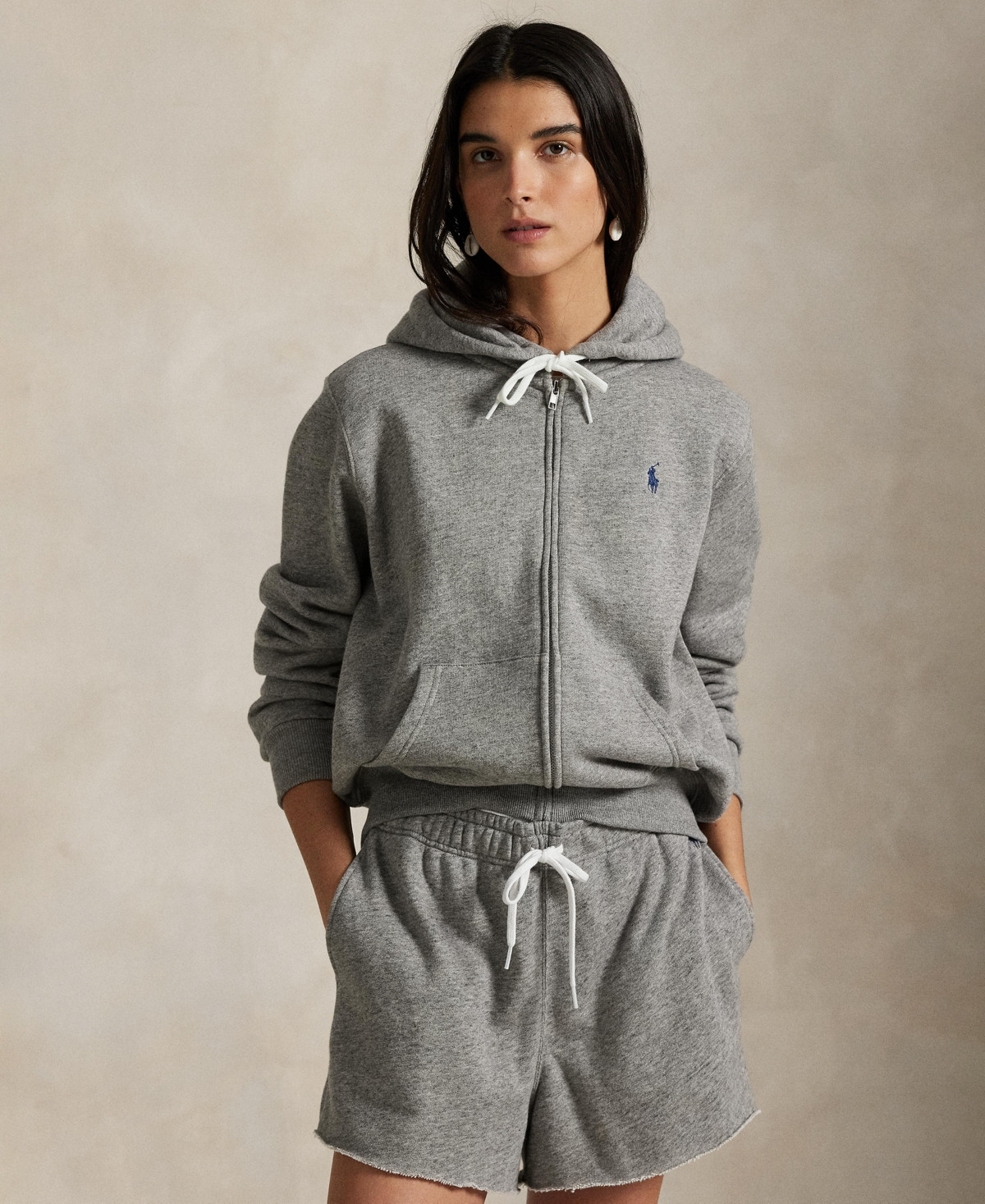 Polo Ralph Lauren Women's Fleece Full-Zip Hoodie - Dark Vintage Heather | Macy's