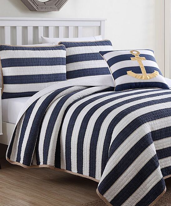 Blue & White Hampton Quilt Set | zulily