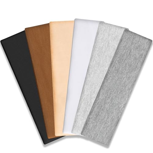 IVARYSS Workout Headbands for Women Non Slip, Premium Stretchy Soft Fabric Head Bands for Women's Hair, Wear for Yoga, Running, Sport, 6 Pack, Neutral Color | Amazon (US)