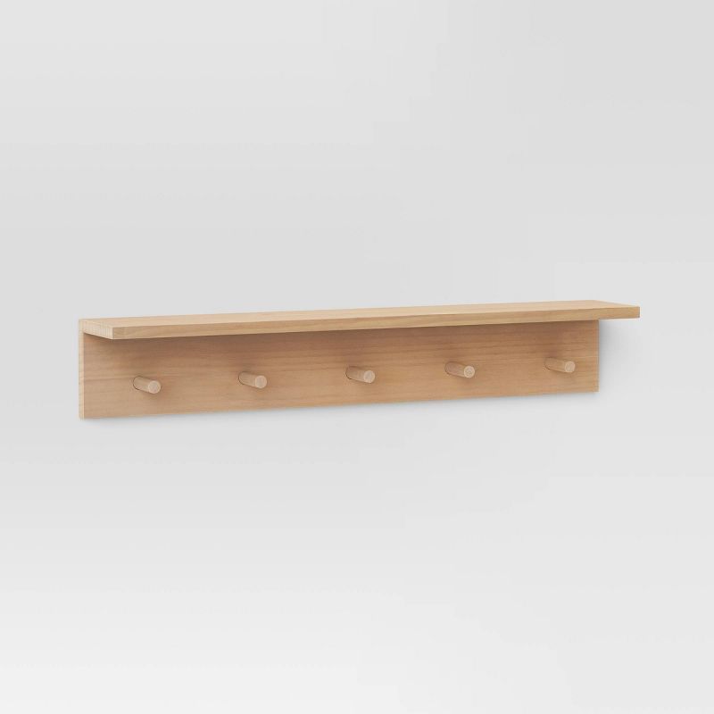 24" x 4" Wood Peg Rail with Shelf - Threshold™ | Target