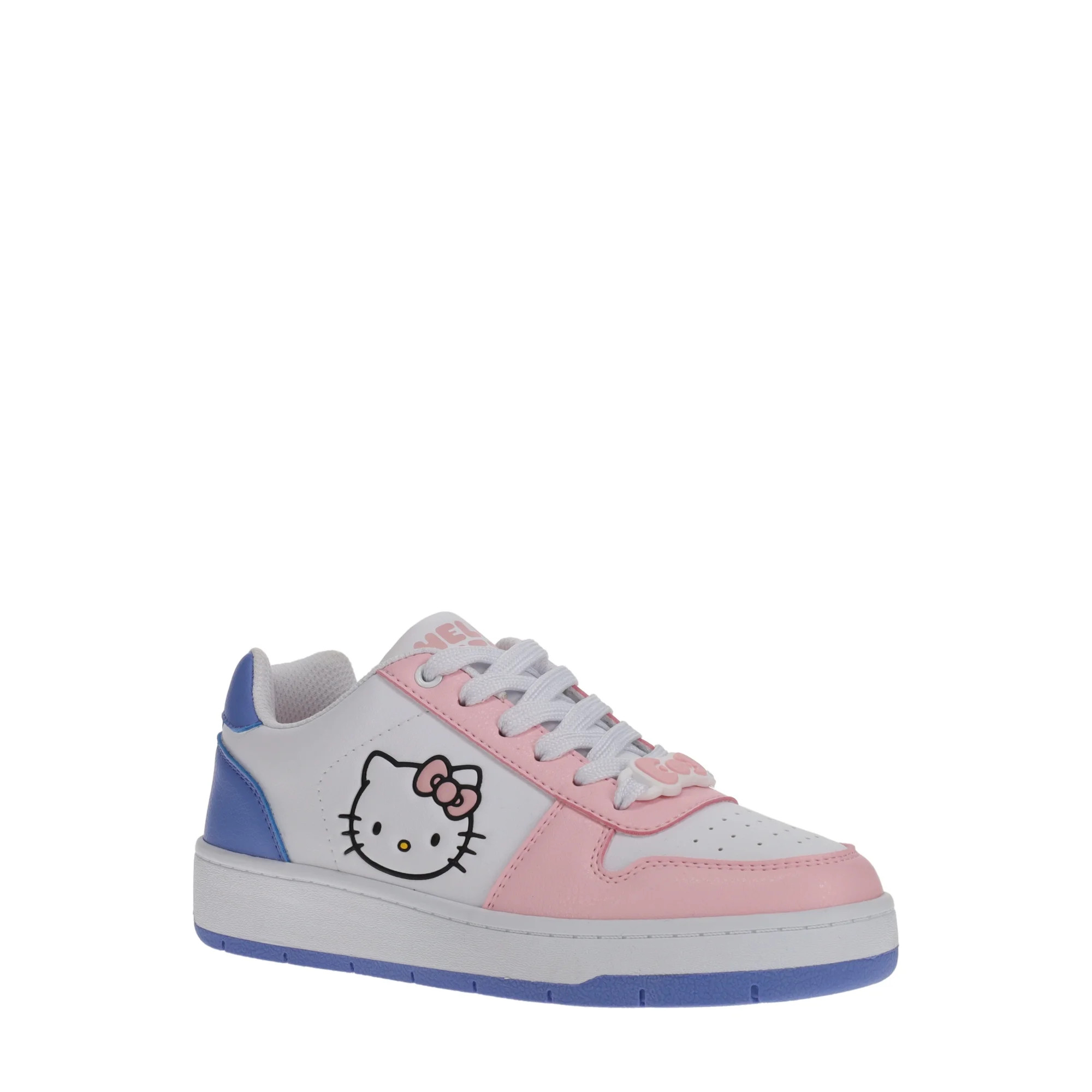Hello Kitty & Friends By Sanrio Women's Black Casual Court Sneakers | Walmart (US)