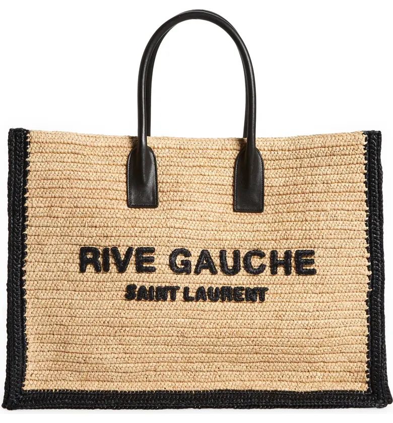 Large Rive Gauche Logo Woven Tote | Nordstrom