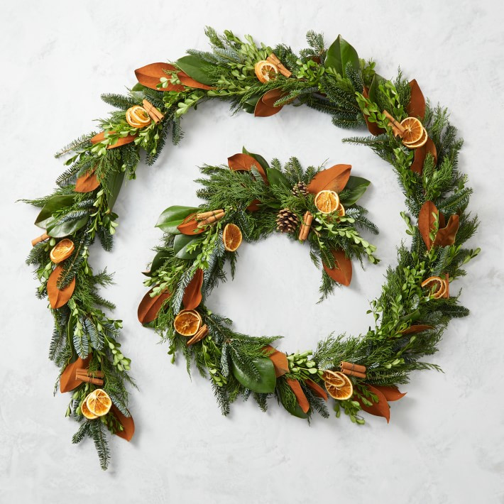 Orange Spice Live Garland | Williams-Sonoma