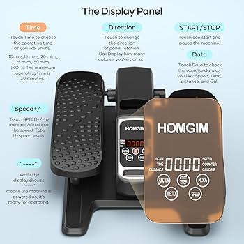 HOMGIM Under Desk Elliptical Machine - Quiet Motorized Leg Exerciser with Smart Remote, 12-Speed ... | Amazon (US)