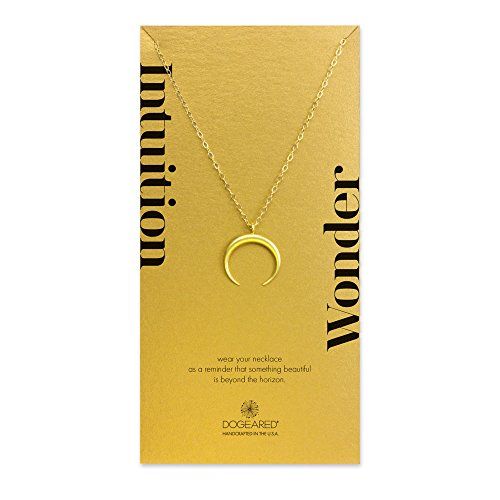 Dogeared Gold Dipped Intuition Wonder Large Crescent 22" Plus 2" Extender Necklace | Amazon (US)