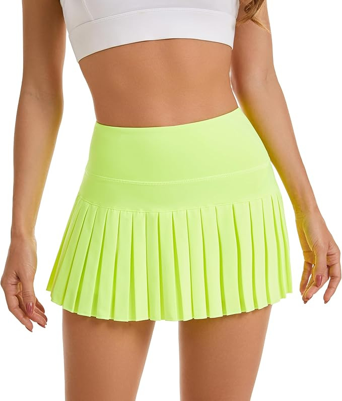 Yknktstc Women Tennis Skirt with Pocket Pleated Golf Skort Active Workout Running Athletic Shorts | Amazon (US)
