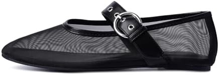 Leopard Flats for Women Mesh Flats Ballet Flats Mary Jane Flats Women's Dress Shoes Ballet Shoes | Amazon (US)