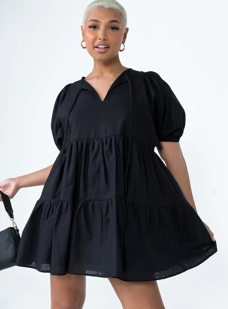 Braxton Mini Dress Black | Princess Polly US