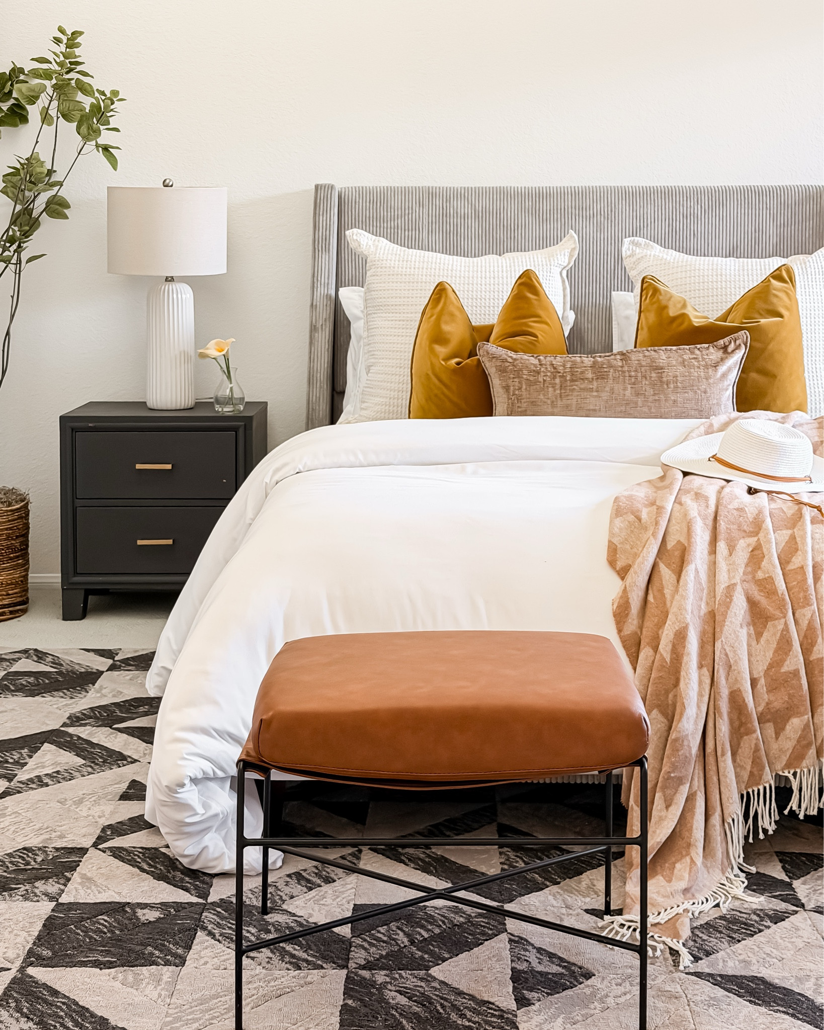 Balancing bold contrast with a serene, neutral foundation for a space that feels both grounded and ethereal.

#LTKHome
