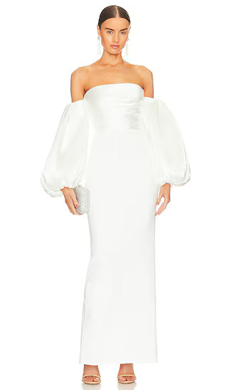 Carmen Maxi Dress in Cream | Revolve Clothing (Global)