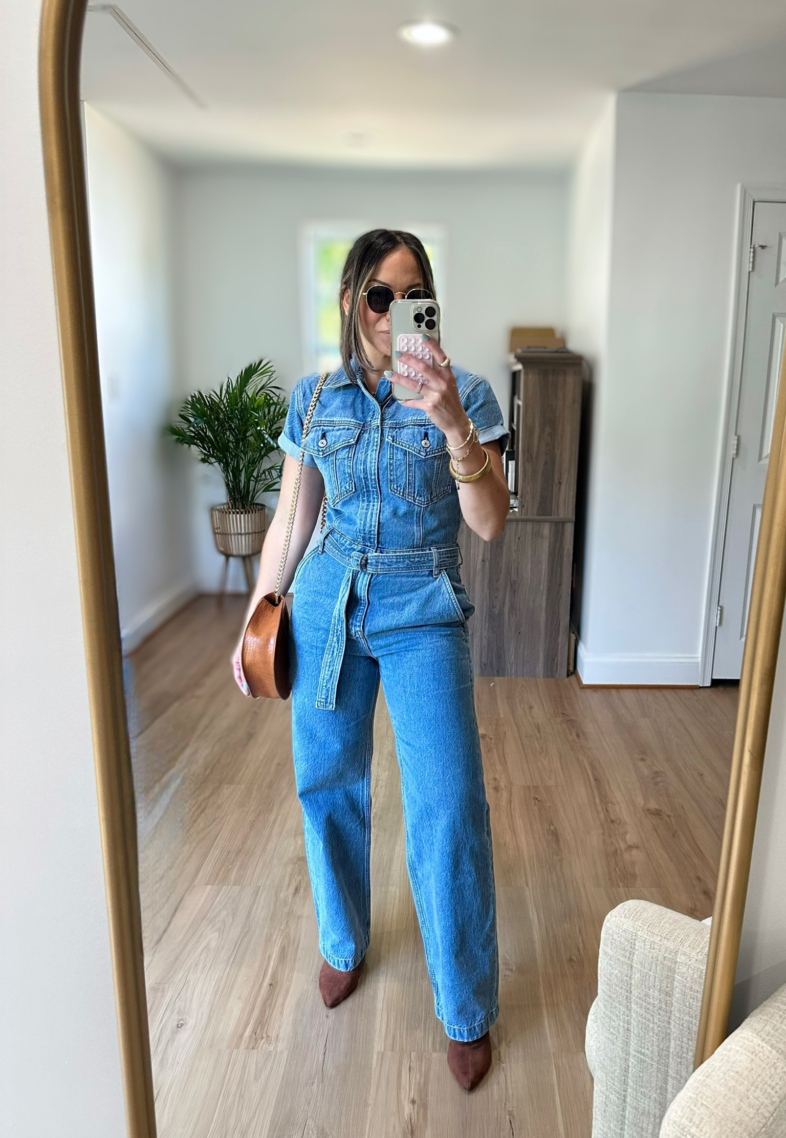 The denim jumpsuit that you need. I’m wearing size XS/R. I’m 5’3 for reference. 

#LTKstyletip #LTKSale #LTKxAFeurope