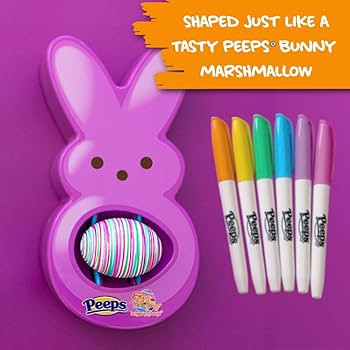 Eggmazing Egg Decorator - Peeps Bunny - Arts and Craft Set Includes 6 Colorful Quick Drying, Non-... | Amazon (US)