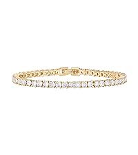 PAVOI 14K Gold Plated Cubic Zirconia Classic Tennis Bracelet | Gold Bracelets for Women | 4mm CZ,... | Amazon (US)