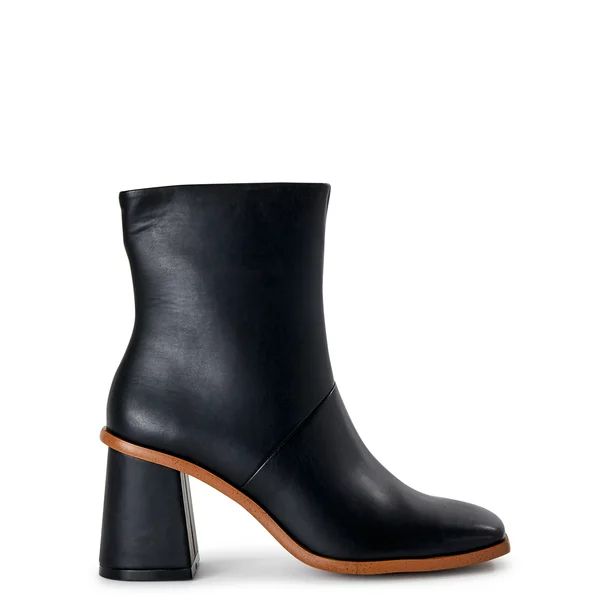 Time and Tru Women's Square-Toe Dress Booties - Walmart.com | Walmart (US)