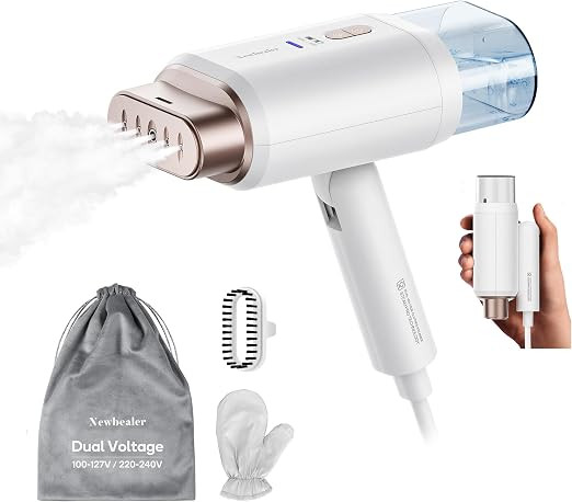 Newbealer Dual Voltage Travel Steamer - 120V/220V Handheld Steamer for Clothes, 1200W Horizontal ... | Amazon (US)