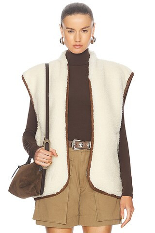 Isabel Marant Etoile Maximilia Vest in Ecru | FWRD | FWRD 