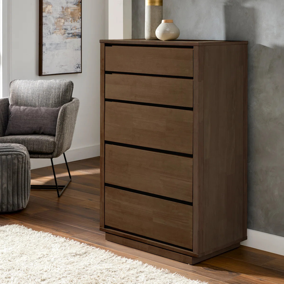 Ismail Danish-Inspired Modern 5-Drawer Chest | Wayfair North America