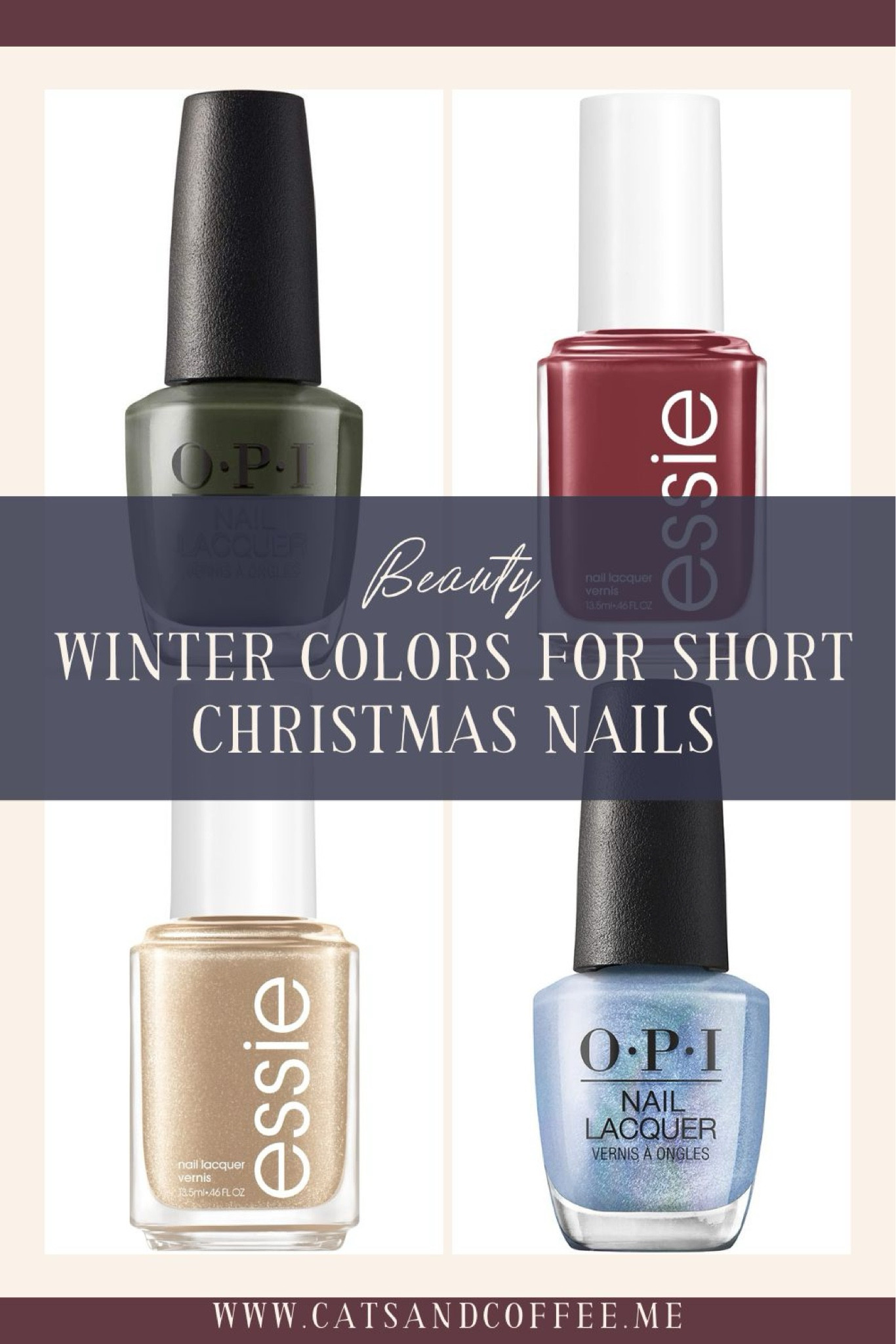 Christmas Nail Colors: Simple & Festive Ideas for Short Holiday Nails - Looking for festive nail inspiration? Discover the best Christmas nail colors for December, from chic winter colors to simple Christmas nails perfect for any occasion. Whether you love short Christmas nails or elegant holiday nail designs, these are some of the best December nail ideas you need to complete your holiday look! Featuring nail polishes from Essie, OPI, DND, Sally Hanson, and ILNP, all available on Amazon with Prime shipping: 

#LTKSeasonal #LTKHoliday #LTKBeauty