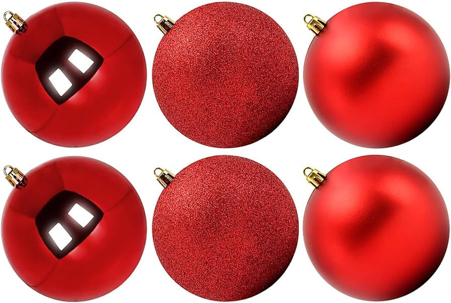 Benjia Extra Large Size Outdoor Christmas Ornaments, Oversized Huge Big Shatterproof Xmas Christm... | Amazon (US)