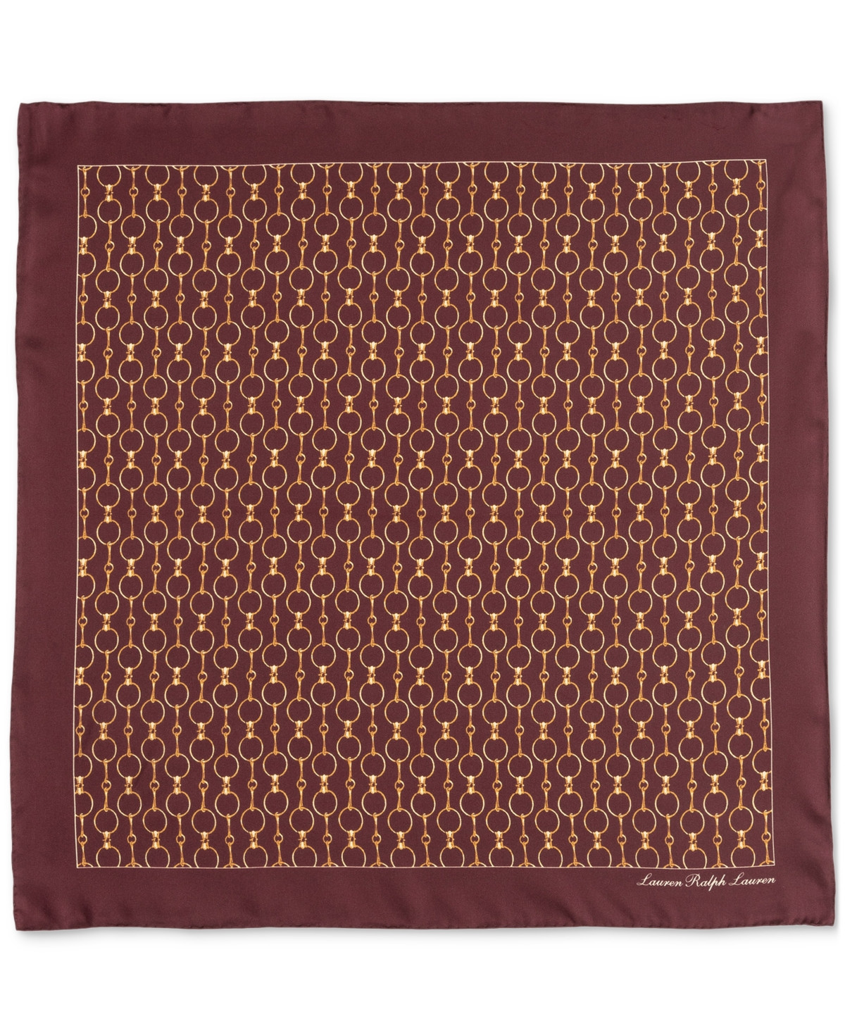 Lauren Ralph Lauren Status Silk Square Scarf - 690 Pinot Noir | Macy's