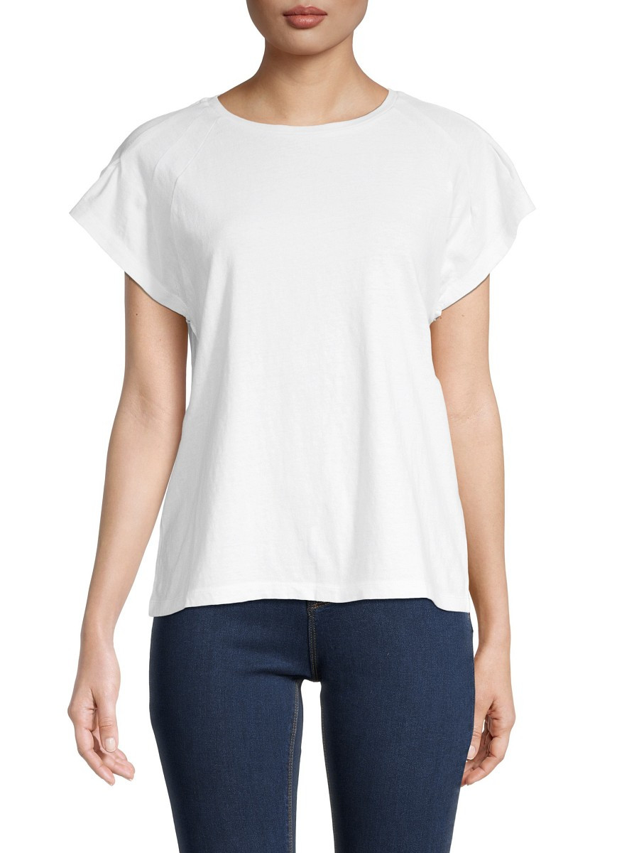Joe's Jeans Women's Trudy Flutter-Sleeve T-Shirt - White - Size XL | Saks Fifth Avenue OFF 5TH