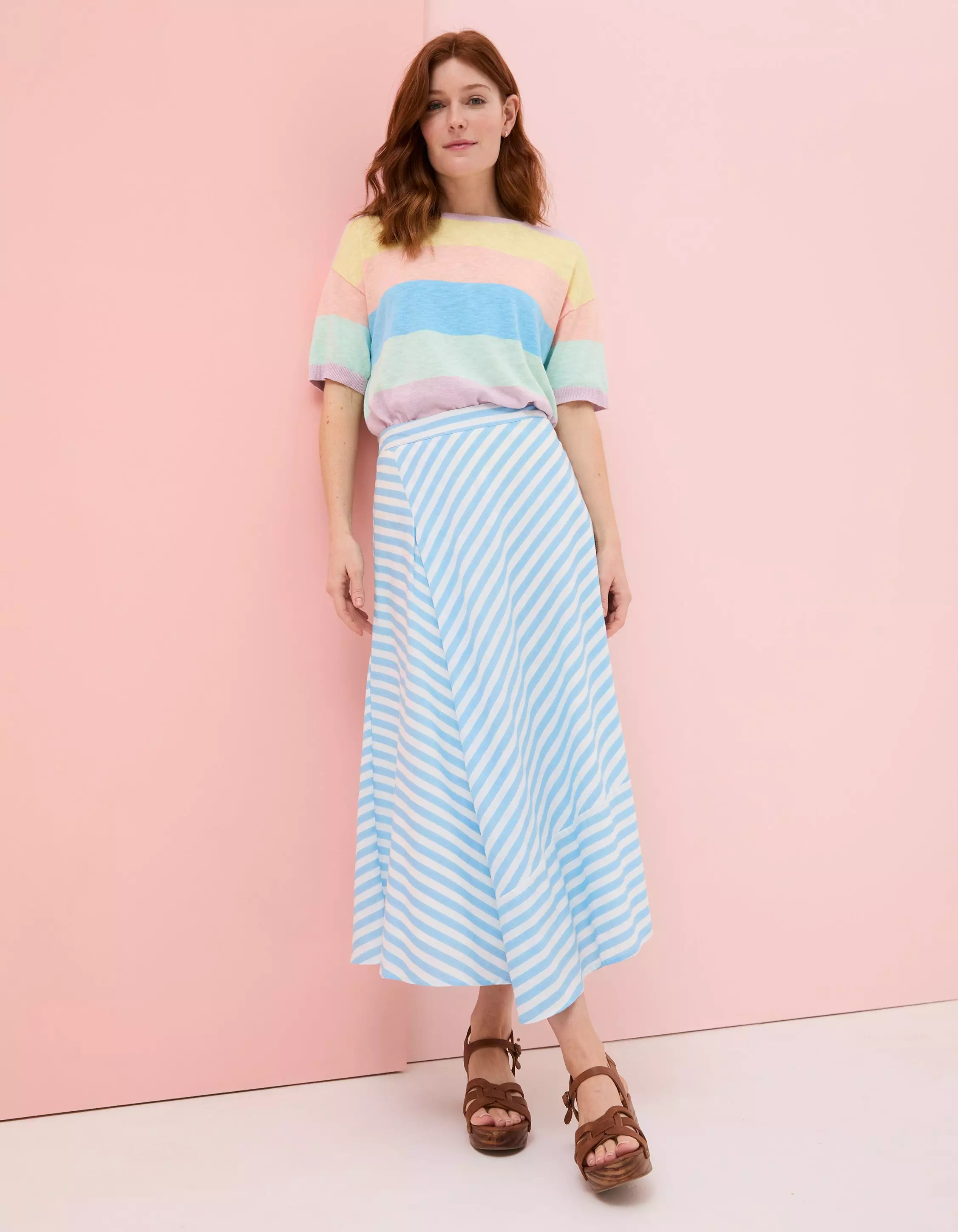Jude's Robyn Striped Midi Skirt | Fat Face (UK&IE)